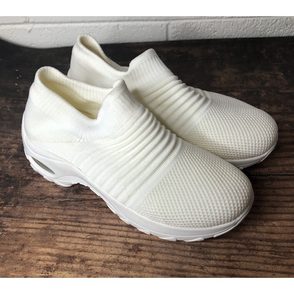 Tennis Shoes Mesh Breathable Slip On Thick Platform Outdoor Sneakers Sz 5.5